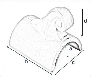 half round ridge with scroll finial